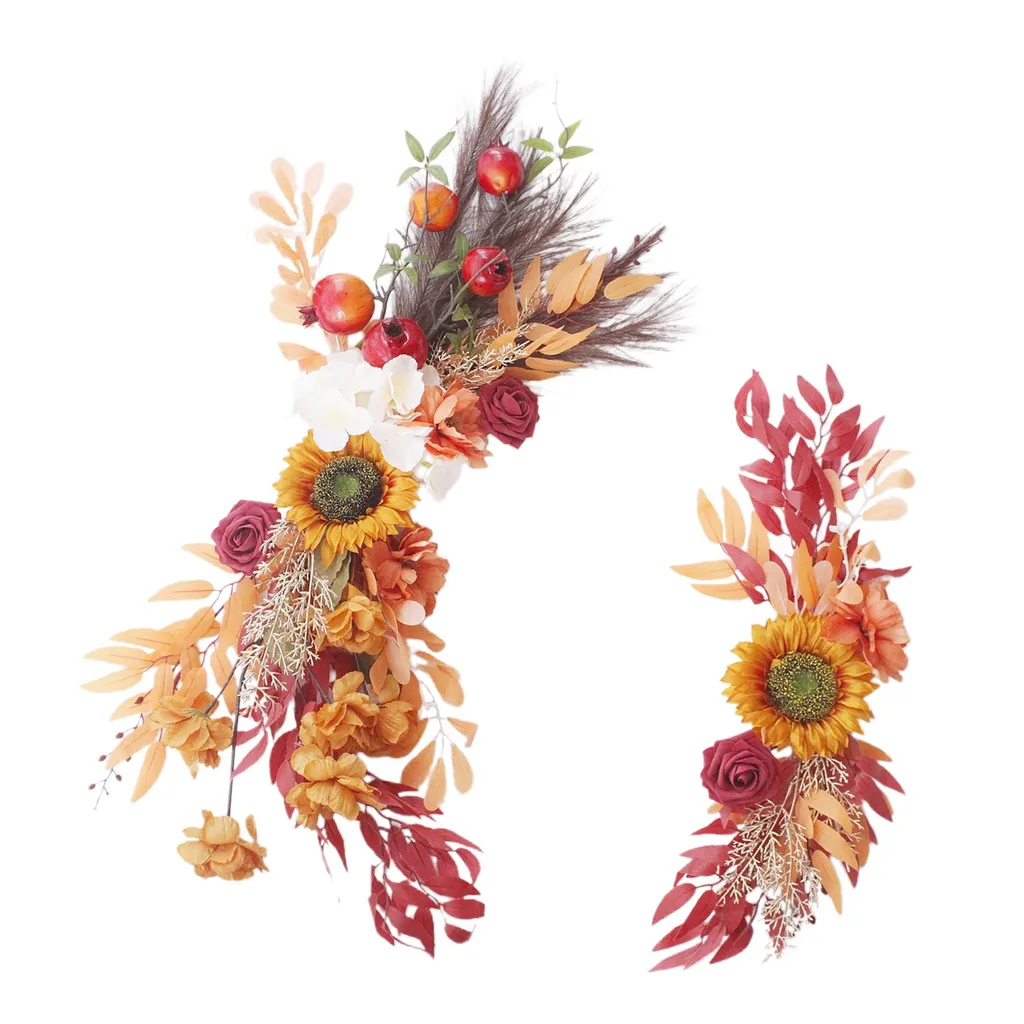 Décoration de mariage avec arche en tournesol pour cérémonie laïque
