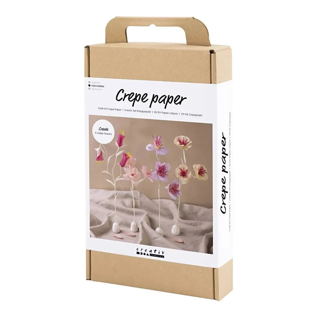 Kit Artigianale Fiori di Carta Crespa: Decorazione Fai da Te Premium