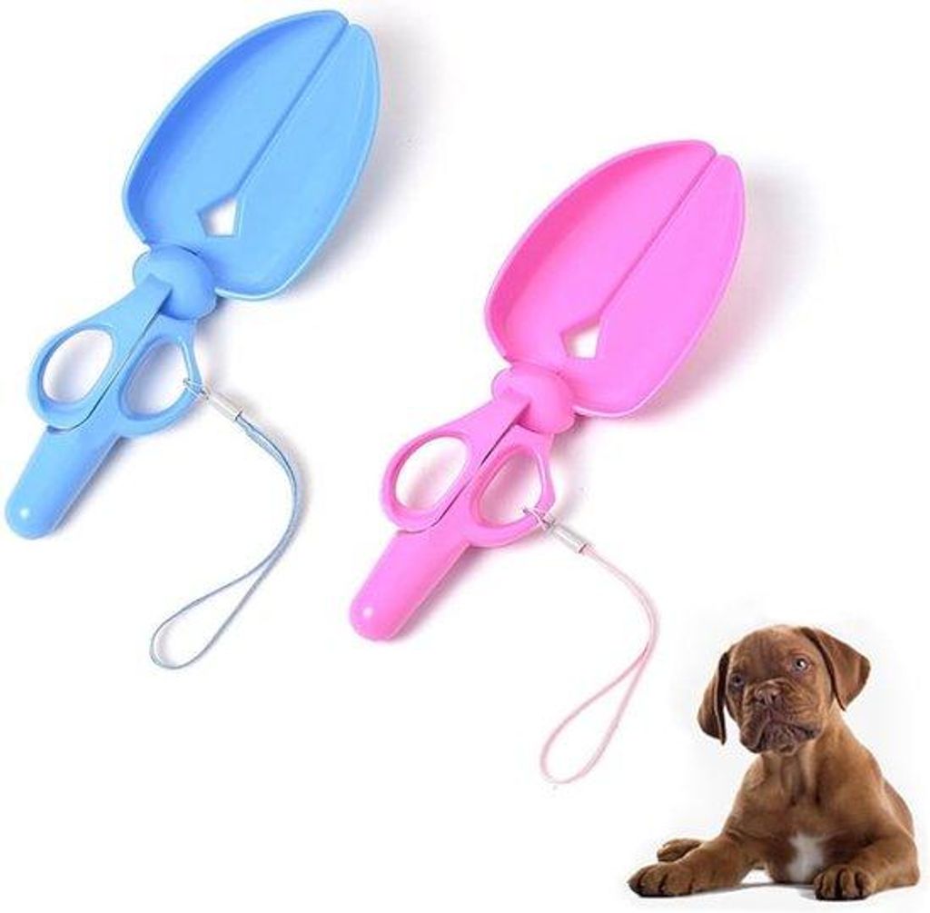 2er Set tragbare Mini-Schere, Schaufel, Reinigungswerkzeug für Hundekot, Katzenkot und Pfade.