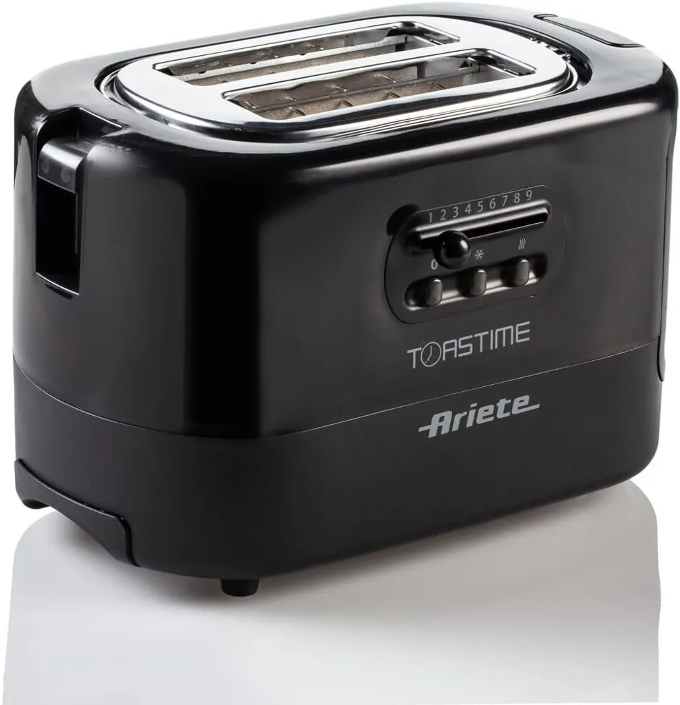 Grille-pain 2 tranches Ariete 159 Noir pour petit-déjeuner rapide 700W