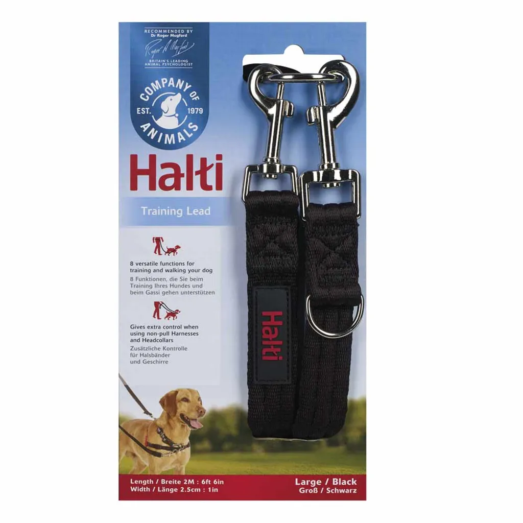 Nobby Cavo Halti Nero L 2m | Guinzaglio Addestramento Professionale 25mm