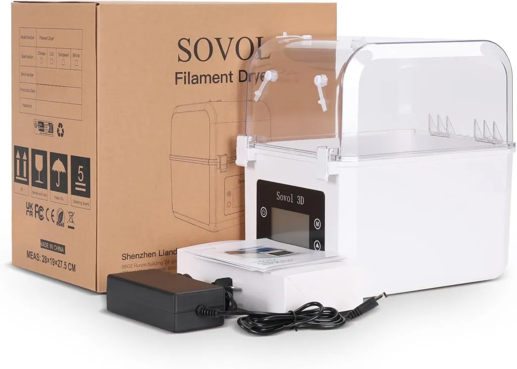 Boîte de séchage pour filaments 3D ABS et PLA - Déshumidificateur SH01