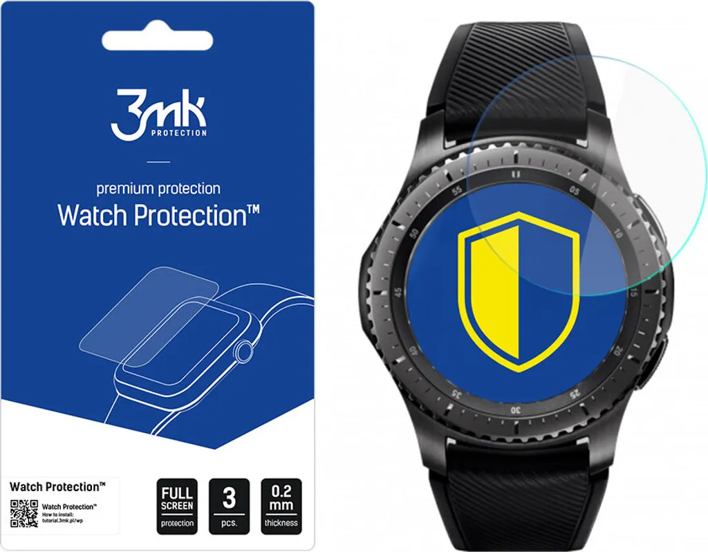 Kit Samsung Gear S3 Sm-R760 + Pellicola Vetro 3Mk Flexible Glass