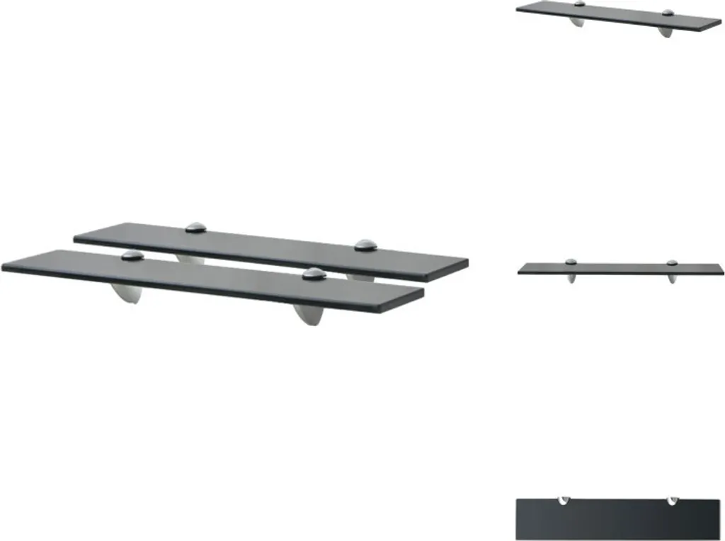 Mensole a Muro vidaXL Vetro 50x10 cm - Set 2pz 8mm per Bricolage e Arredo
