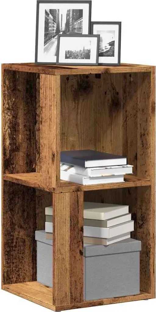 Scaffale angolare in legno di recupero 33x33x67 cm Materiale a base di legno - 2