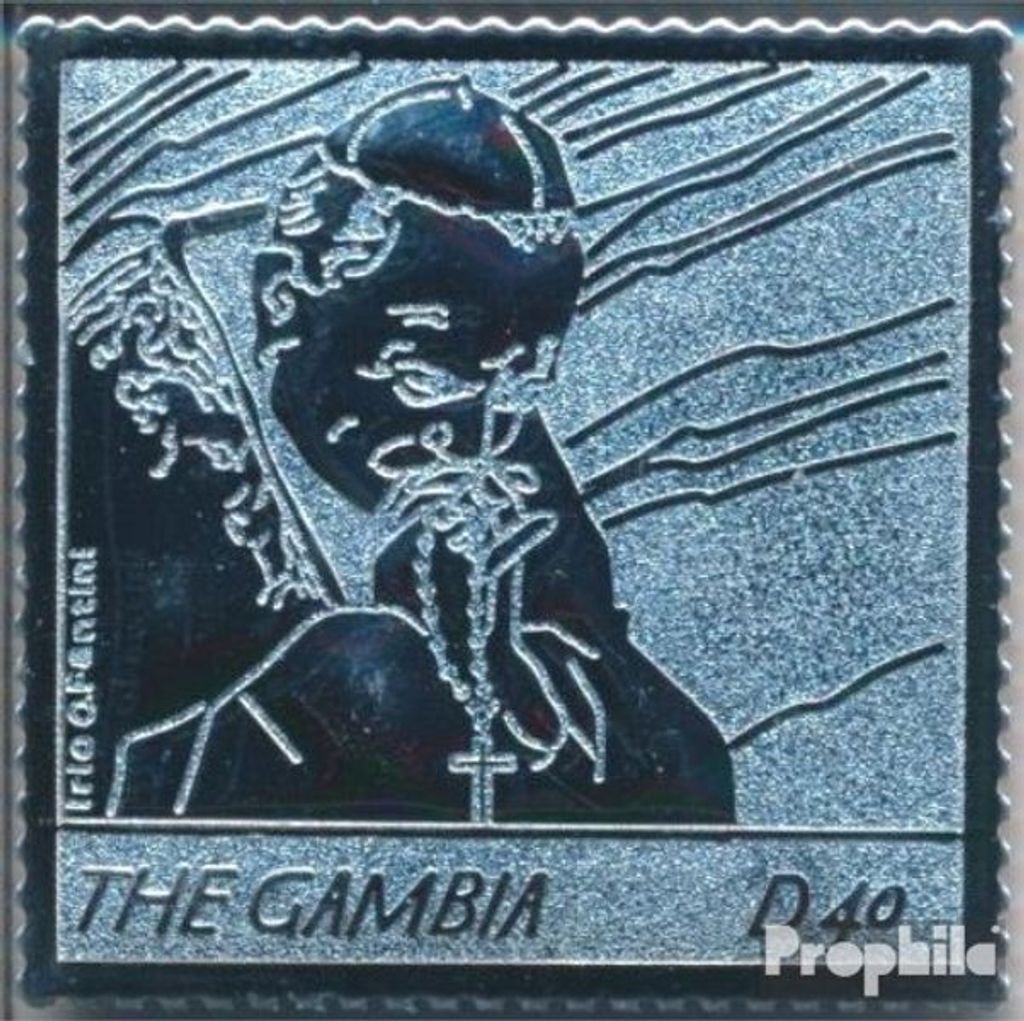 Briefmarken Gambia 2005 Mi 5551 postfrisch Tod von Papst Johannes Paul II.