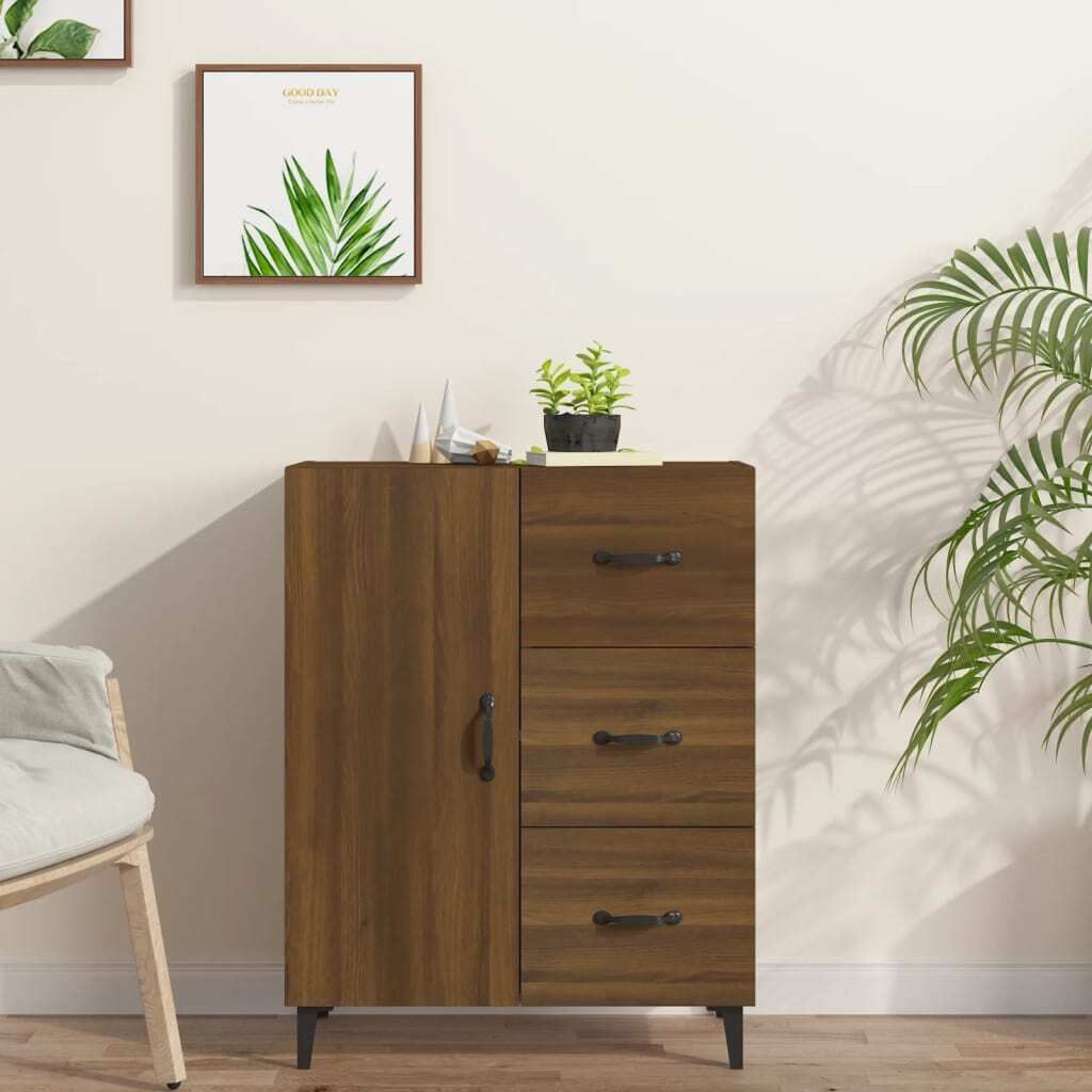Maison Exclusive - Sideboard Braun Eichen-Optik 69,5x34x90 cm Holzwerkstoff