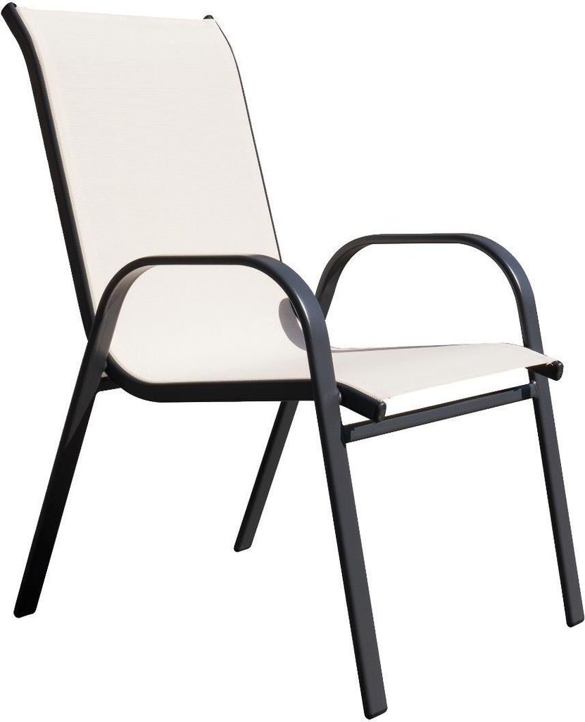 nabbi Gartenstuhl Arkadia - schwarz / beige