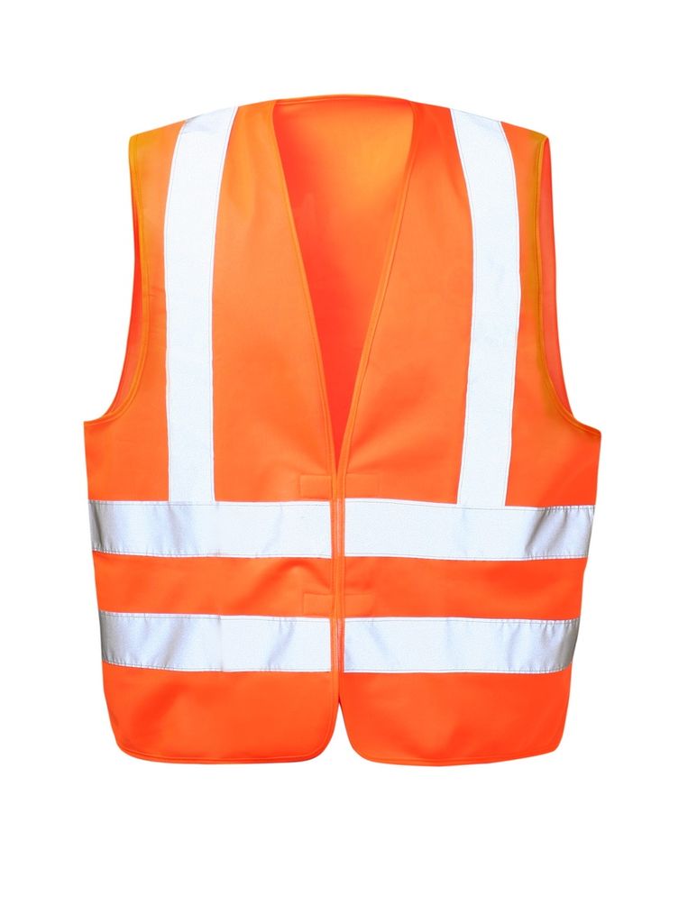 Warnweste universal orange Sicherheitsweste mit Schulterreflexstreifen EN  20471