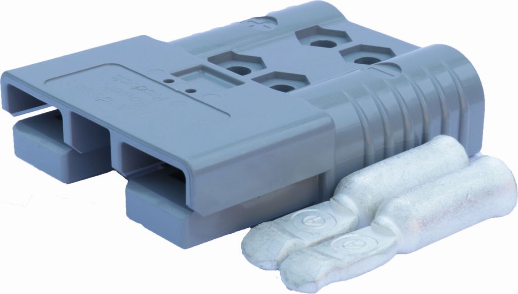 Anderson Flachstecker SBE 160A grau, Stecker inkl. 2 Hauptkontakte, 36V, 50mm² (oder ähnlich Anderson)