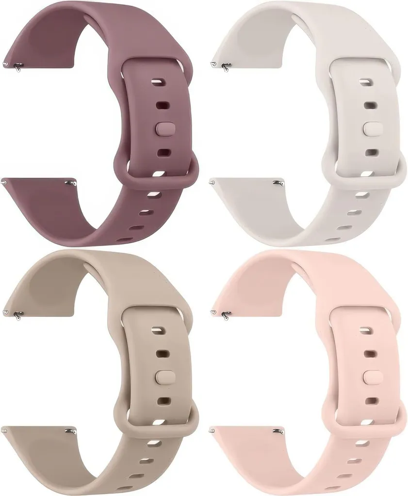 Bracelet montre silicone 22mm étanche avec boucle rapide AK (4x)