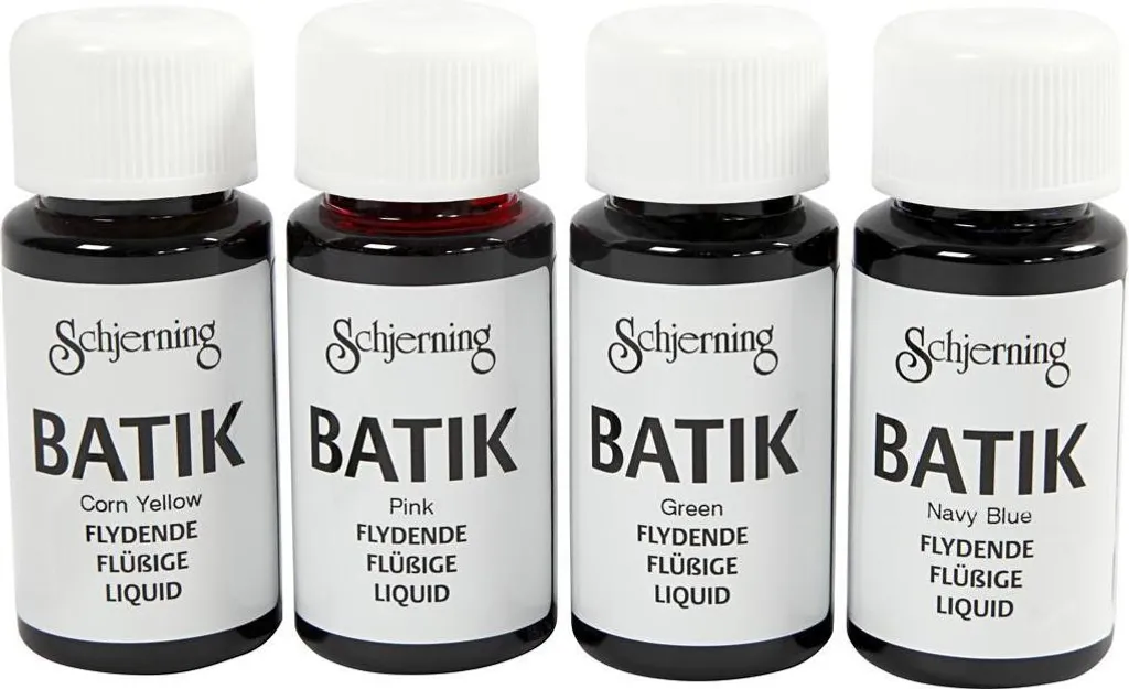 Teinture Textile Coton Facile - Kit Batik 4x50ml pour Effet Tie-Dye