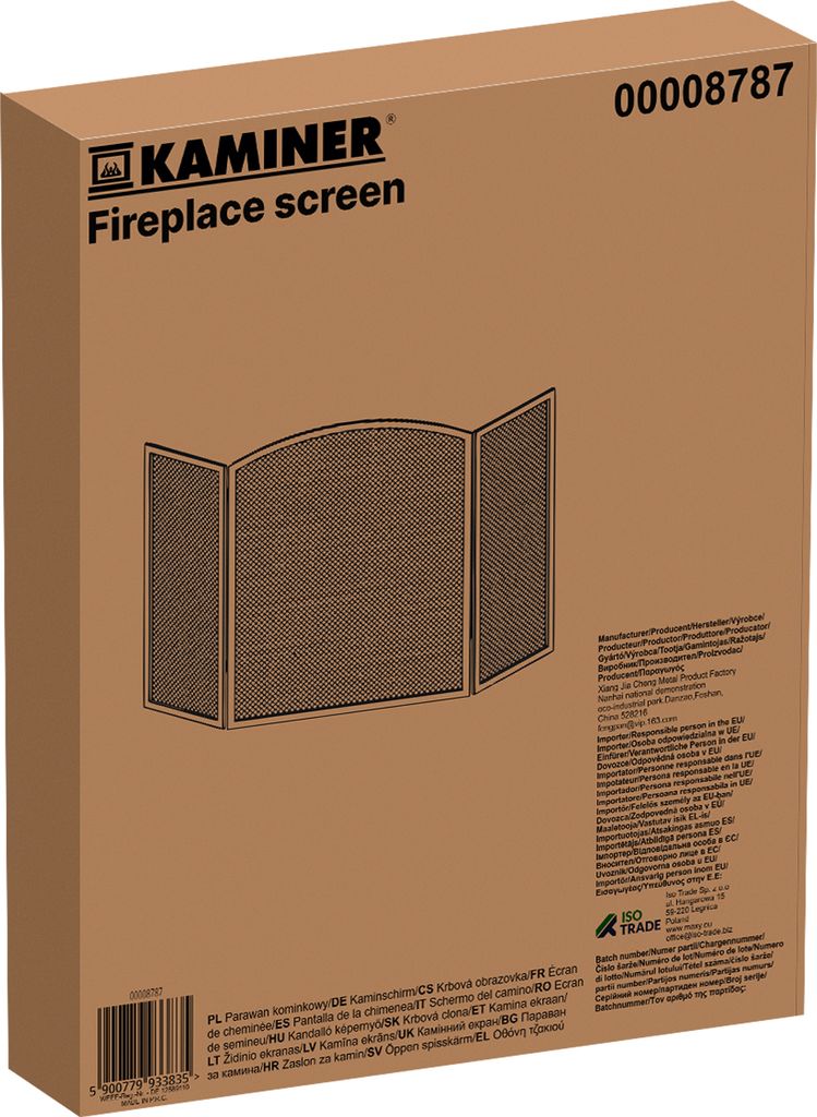 Kaminabdeckung Edelstahl Innen 118x76 cm Schwarz Produktbild 9