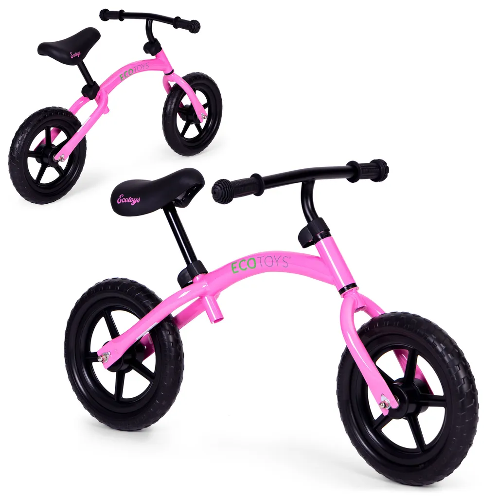 Vélo de course enfant pour apprendre l'équilibre - ECOTOYS rose EVA