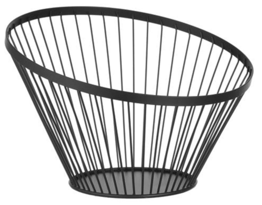 HENDI Obstkorb Ecken abgerundet schwarz Ø300x(H)250