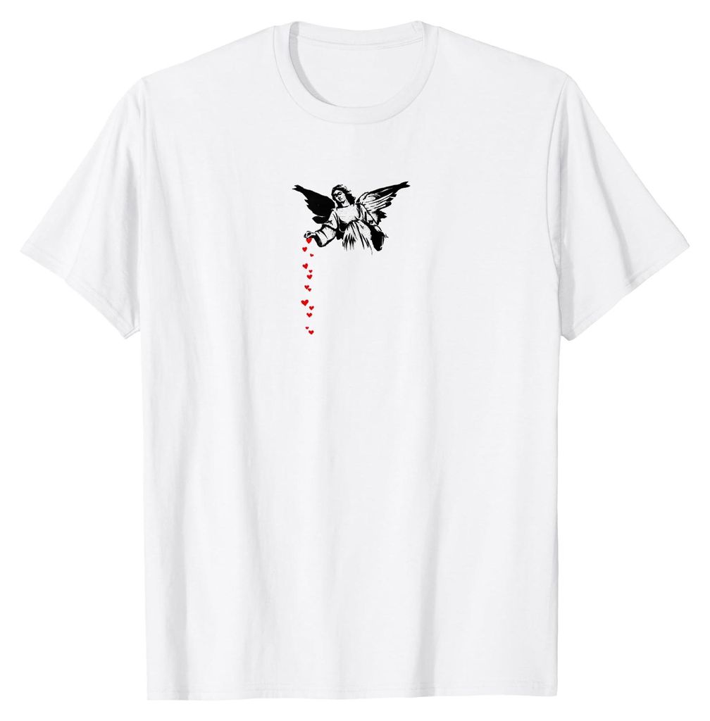 Apoh - "Angel Hearts" T-Shirt für Herren/Damen Uni PN1266 (M) (Weiß)