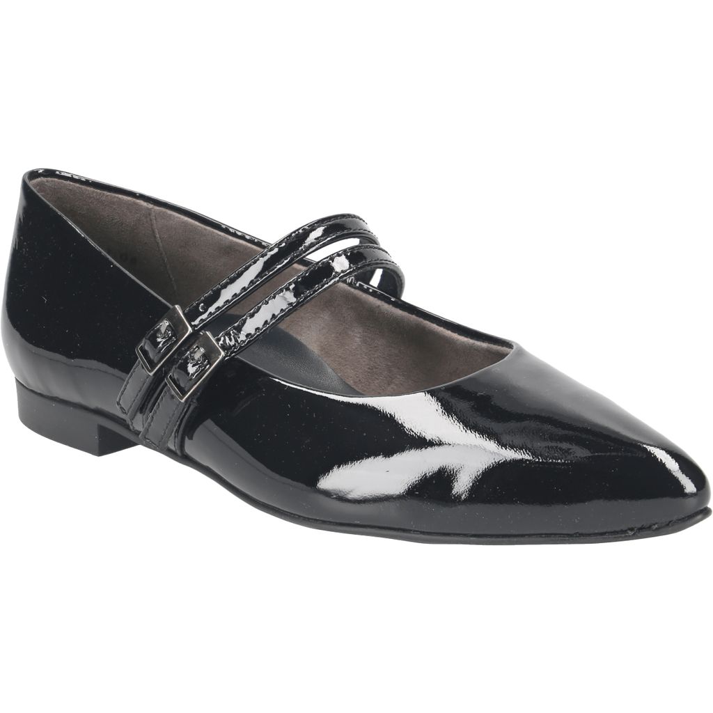 Paul Green Ballerina 1022-044, Lack/Brush, Schwarz, Damen Produktbild 