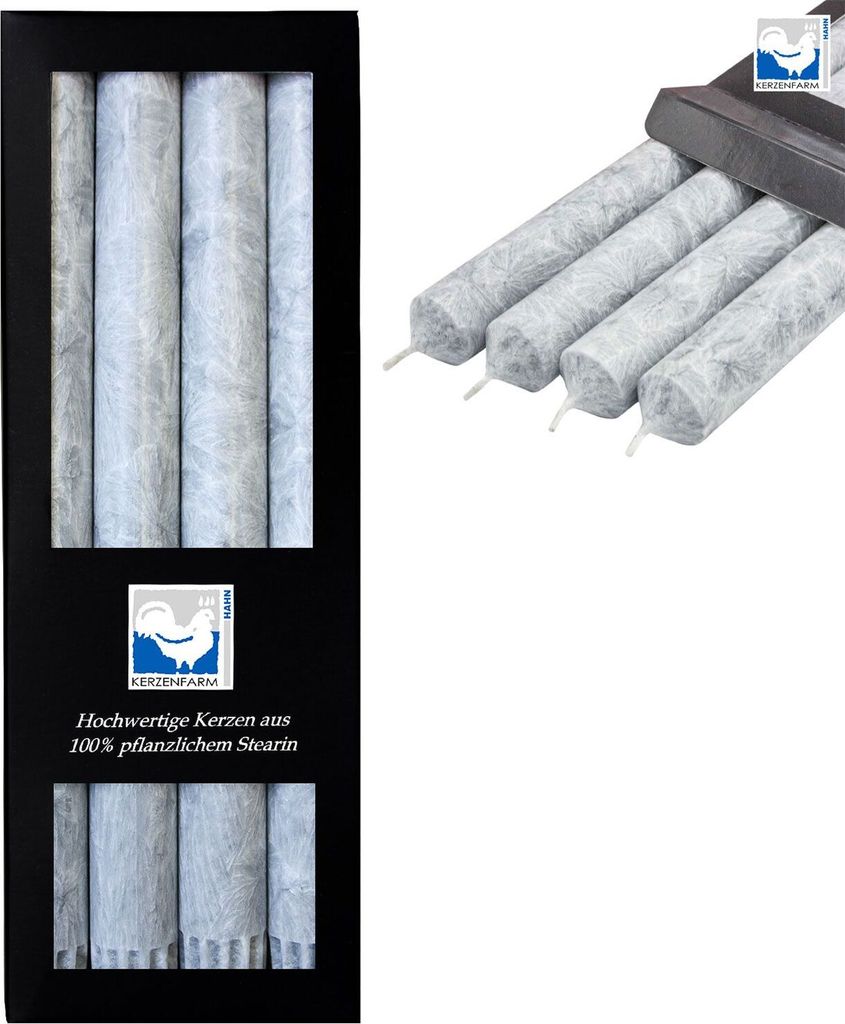 4 bougies stéarine en bâtonnet Gris - Gray 250 x 22 mm Image du produit 