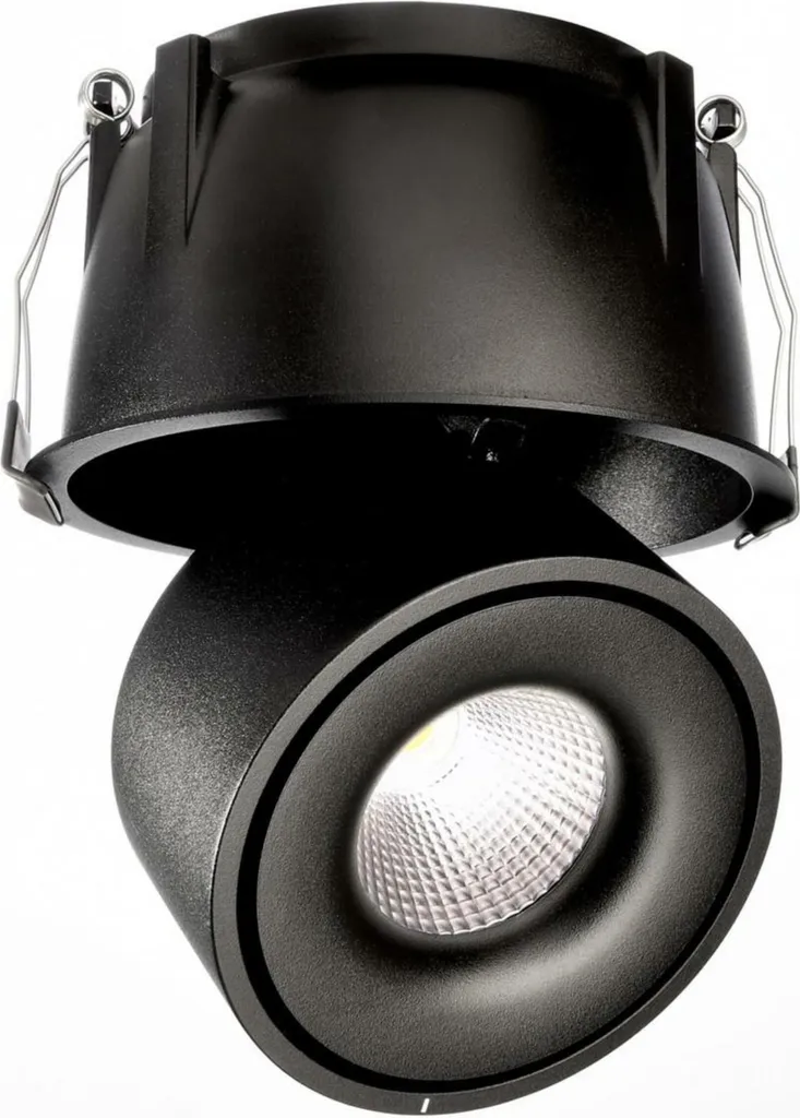 Spot LED encastrable noir Uni II 24W 2150lm pour plafond moderne
