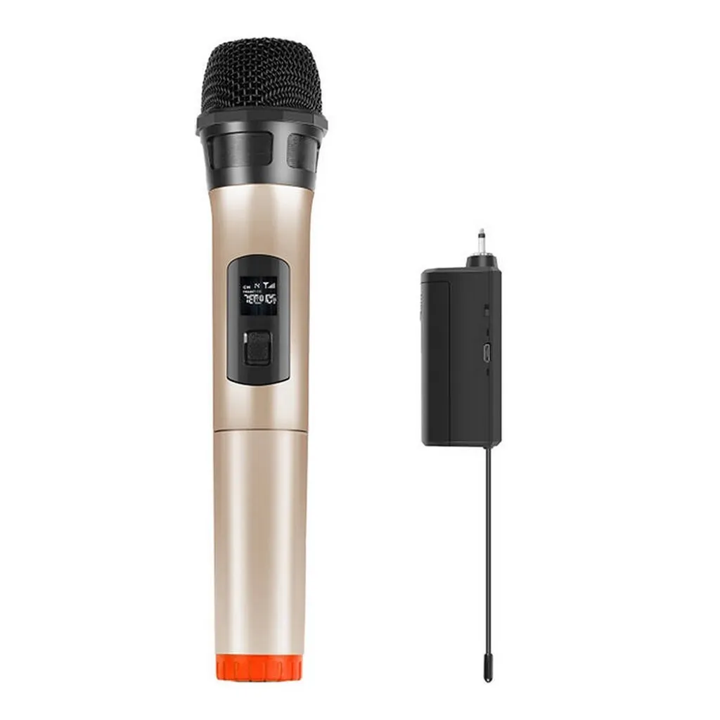 Microphone dynamique sans fil UHF Puluz PU628J micro main or de 3.5mm
