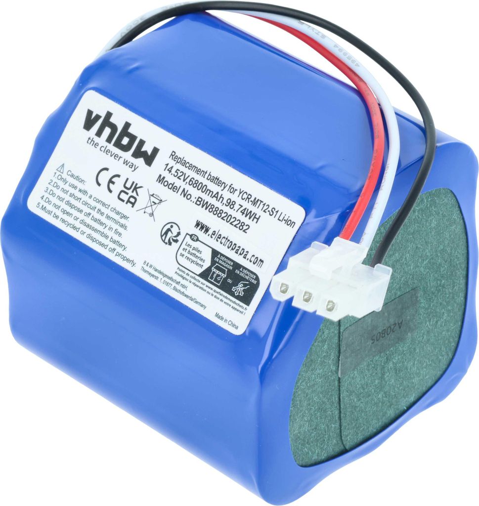 vhbw Akku Ersatz für Miele 11779170 für Saugroboter (6800 mAh, 14,52 V, Li-Ion)