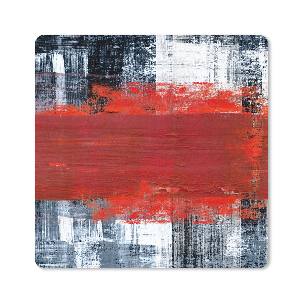 MuchoWow® Mauspad Mousepad Gemälde - Abstrakt - Rot - Öl Produktbild 