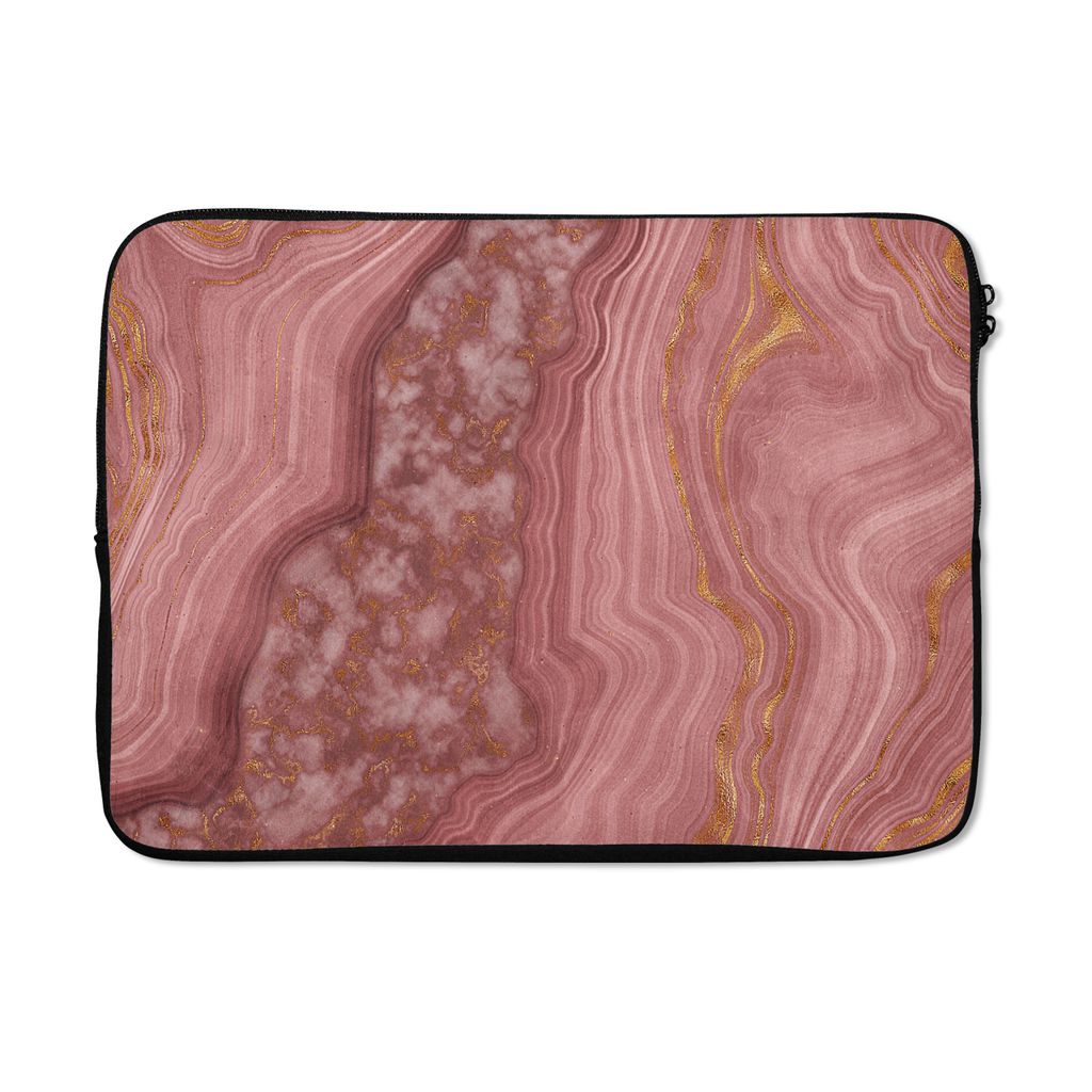 MuchoWow Laptop Hülle 14 ZollRoségold - Achat - Edelstein - Abstrakt Laptoptasche - Laptoptasche - Stoßsicher - Schutzhaube