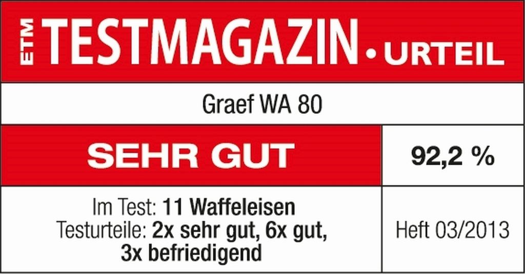 GRAEF Waffelautomat WA80EU Herzwaffeln Ø: 20 cm 850 W Produktbild 12