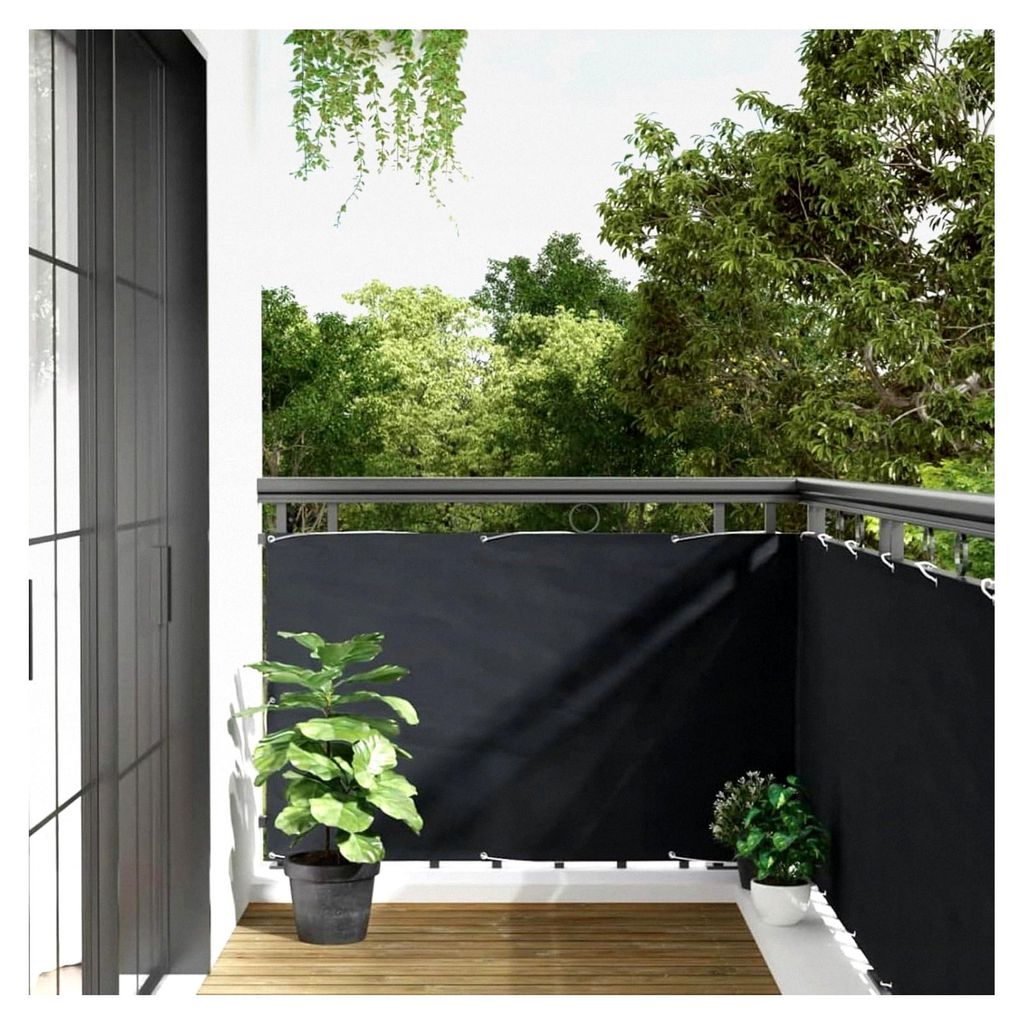 Balkon-Sichtschutz Anthrazit 90x300 cm Oxford-Gewebe