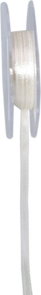Satinband - Double Face - Schmal - Creme - ca. 3 mm Breite - 10 m Länge - VE = 8 Rollen (SB) - 34003-3-10-50