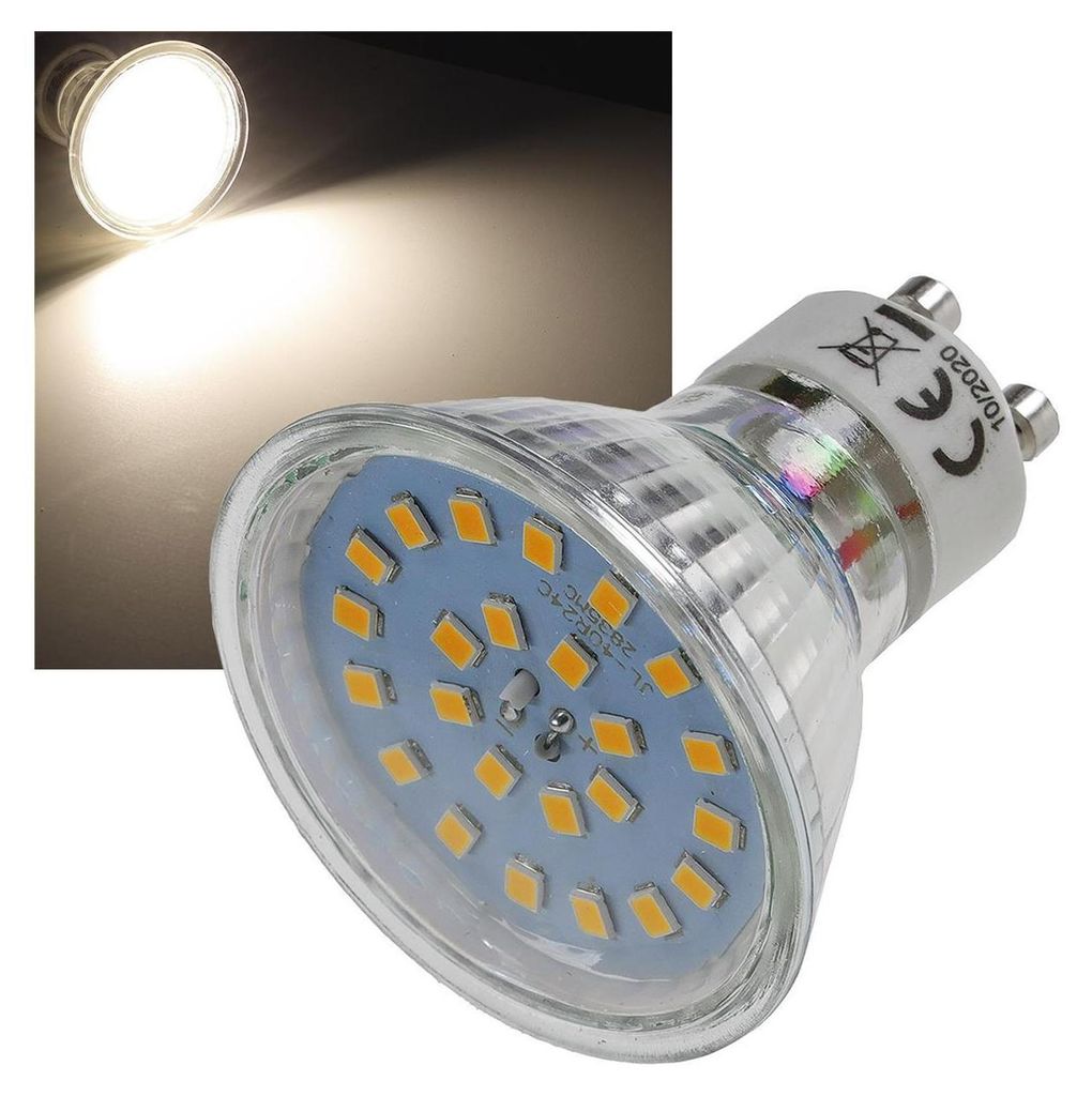 ChiliTec 21732 LED Strahler GU10 "H55 SMD" 120°, 4000k, 460lm, 230V/4W, neutralweiß