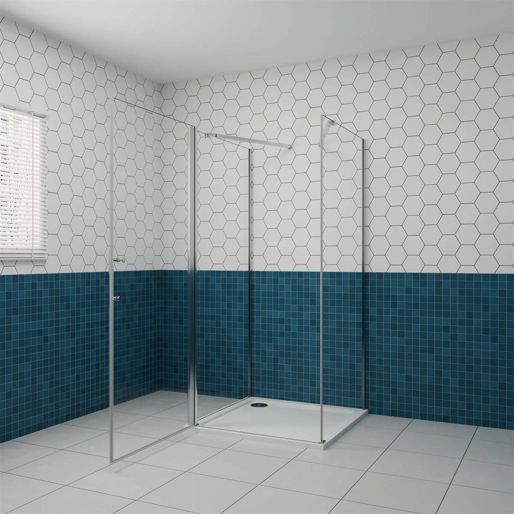 76x90cm 195cm 6mm U-Duschkabine Drehtür Nano Glas Duschtür Glastür