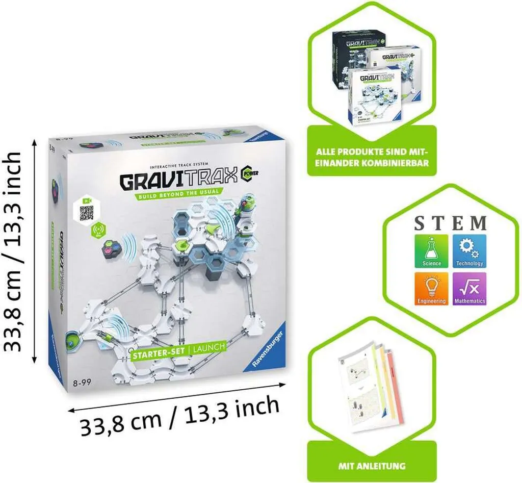 Kit de démarrage GraviTrax Power Launch - Circuit à billes électronique - 16