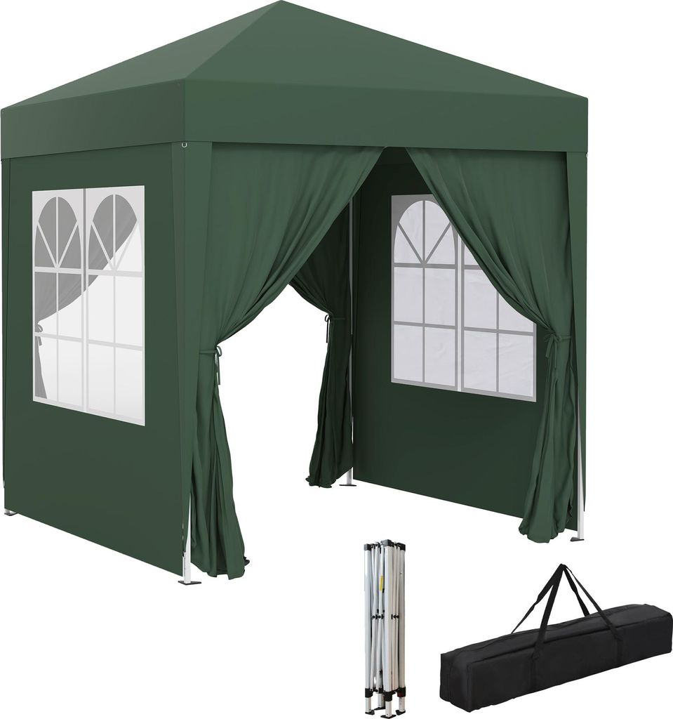 Outsunny Pavillon 2x2m Faltpavillon 4 Seitenwände mit Produktbild 