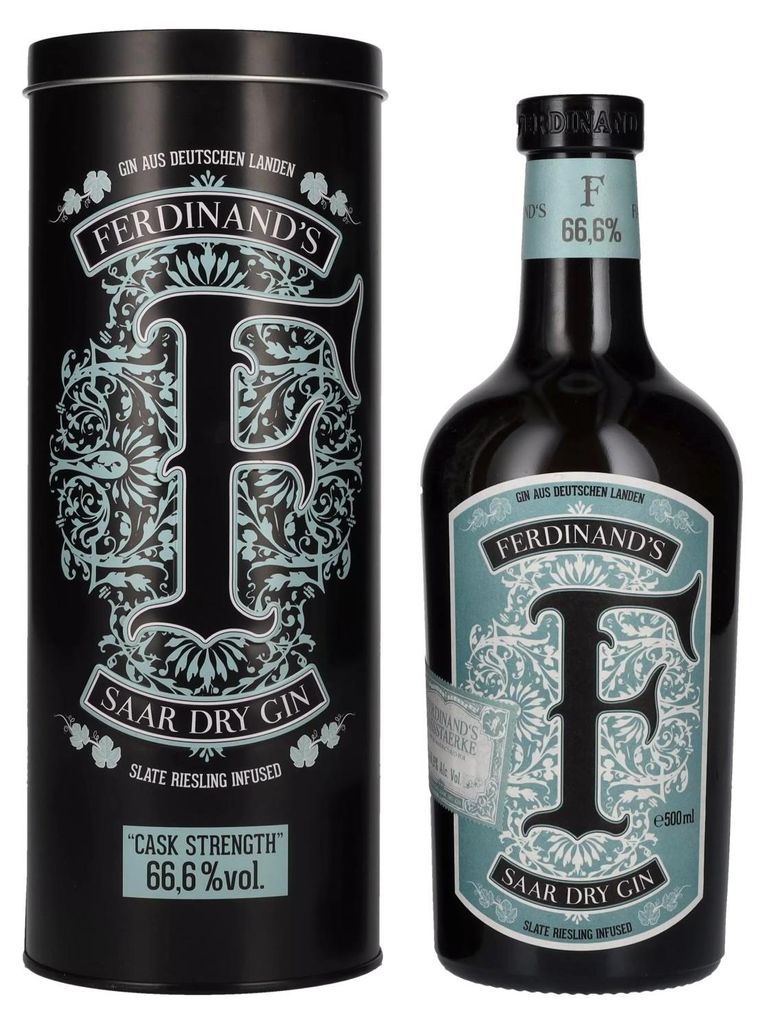 Ferdinand's Saar Dry Gin Cask Strength 66,6% Vol. 0,5l in Image du produit 
