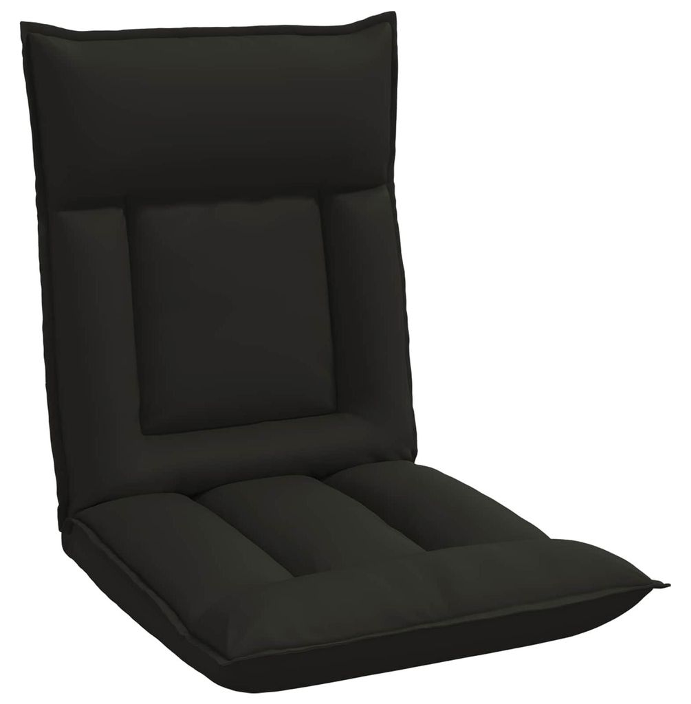 vidaXL Verstellbarer Fußsessel Schwarz Kunstleder