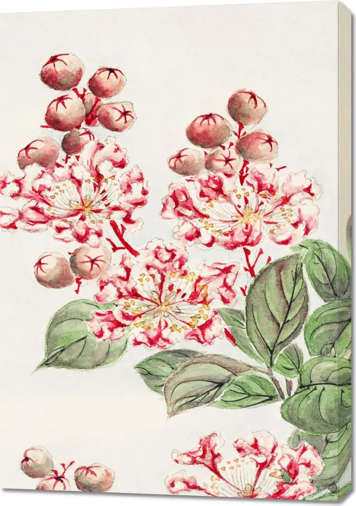 Décoration Murale Japon Vintage Sarusubi Blossoms Morikaga en 70 x 100 cm