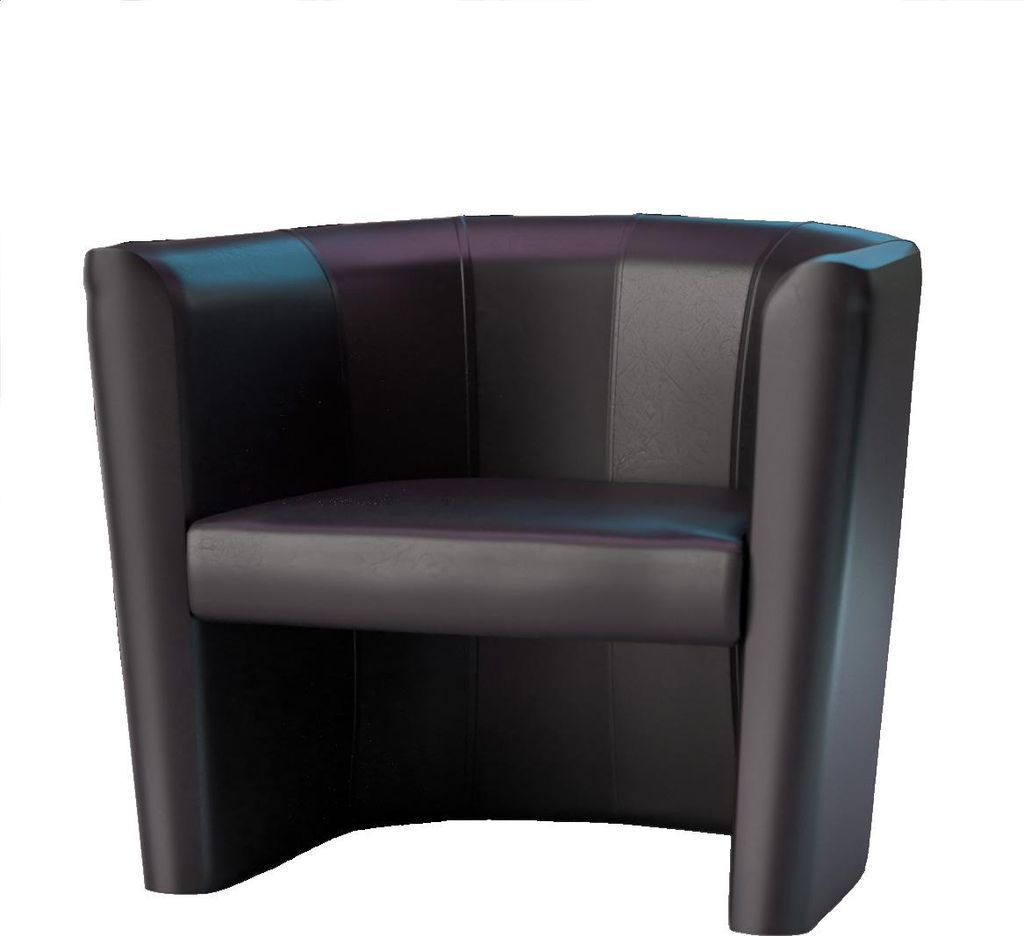 LUIS SMALL | Clubsessel | Schwarz | Leder | Bistrosessel, Hotelsessel, Cocktailsessel