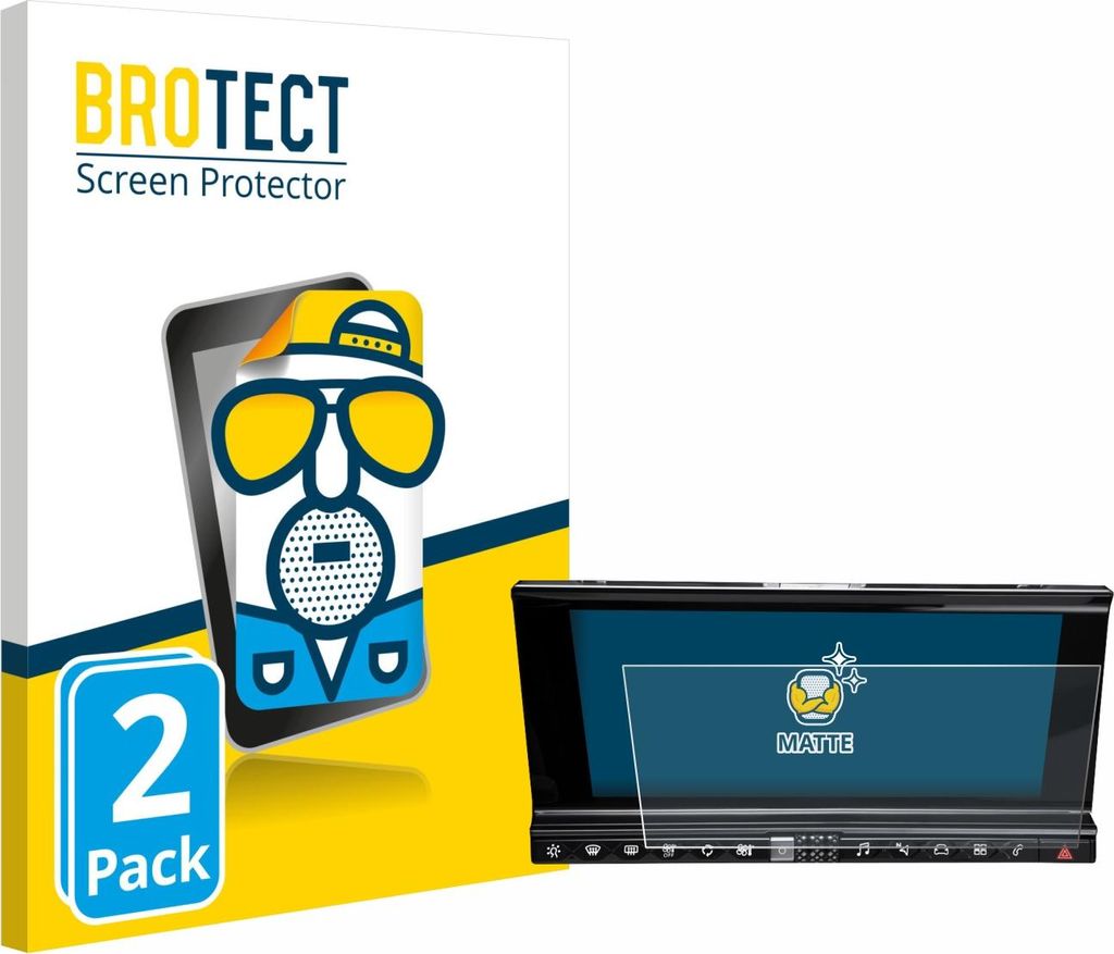2x BROTECT Schutzfolie für DS 7 Crossback Infotainmentsystem Displayschutz Displayschutzfolie Folie Matt Entspiegelungsfolie