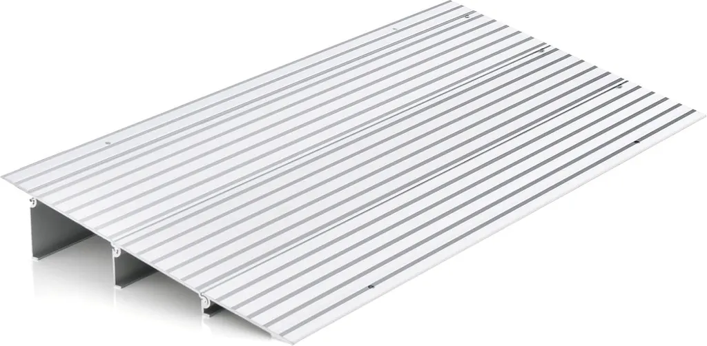 Rampa per porte COSTWAY, rampa per sedie a rotelle in alluminio con design regolabile e portata di 317 kg, rampa con cordolo antiscivolo per sedie a rotelle, passeggini (altezza 8,5 cm)