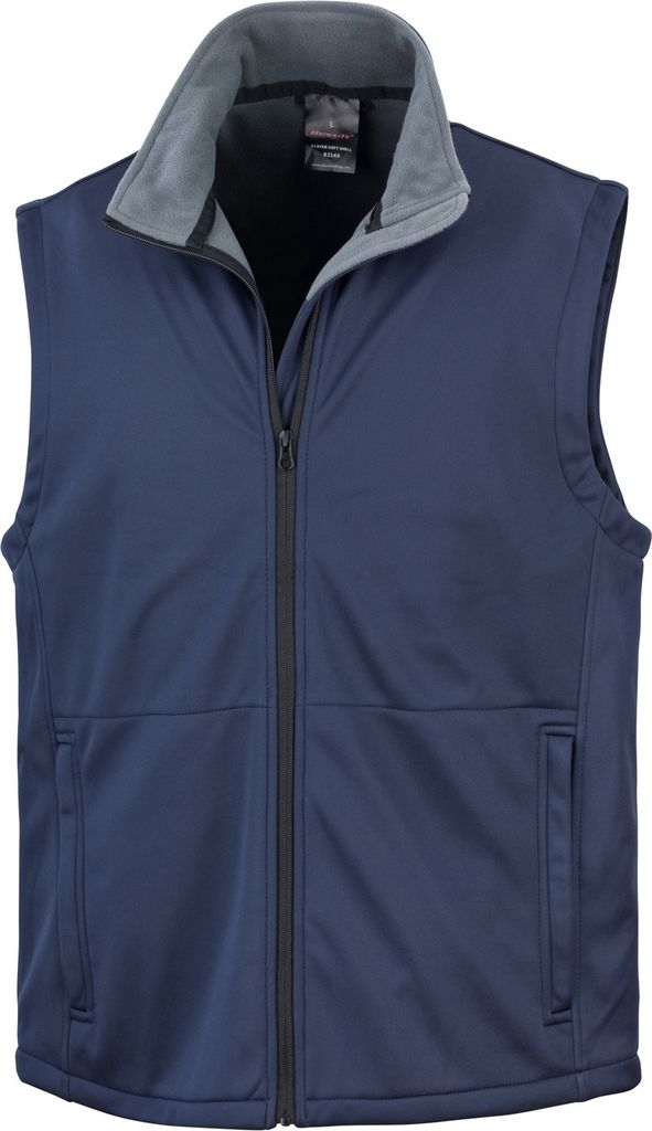 Result Herren Core Soft Shell Gilet / Weste BC907 (M) (Marineblau)