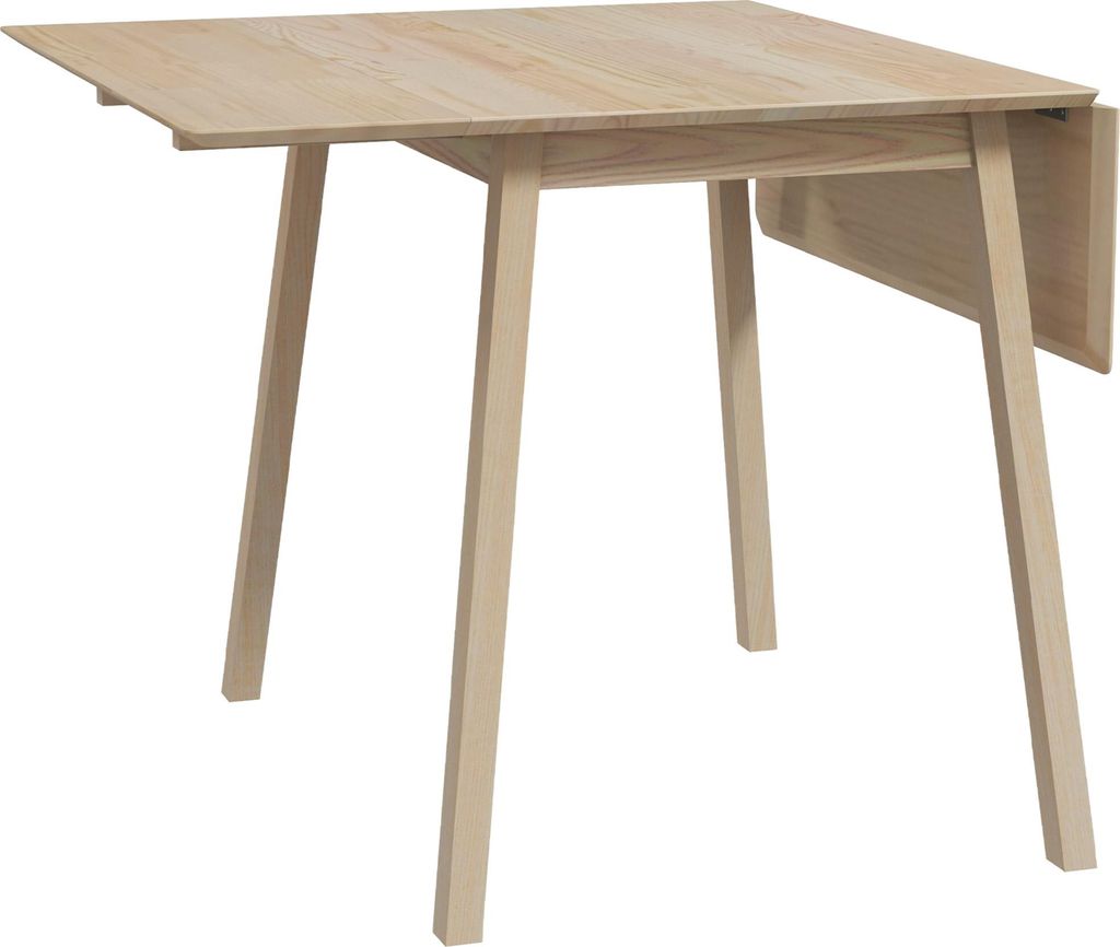 Fortuna Lai Klappbarer Esstisch Küchentisch für 2-4 Personen aus Holz 110 x 86 x 75 cm ideal für kleine Räume in Natur