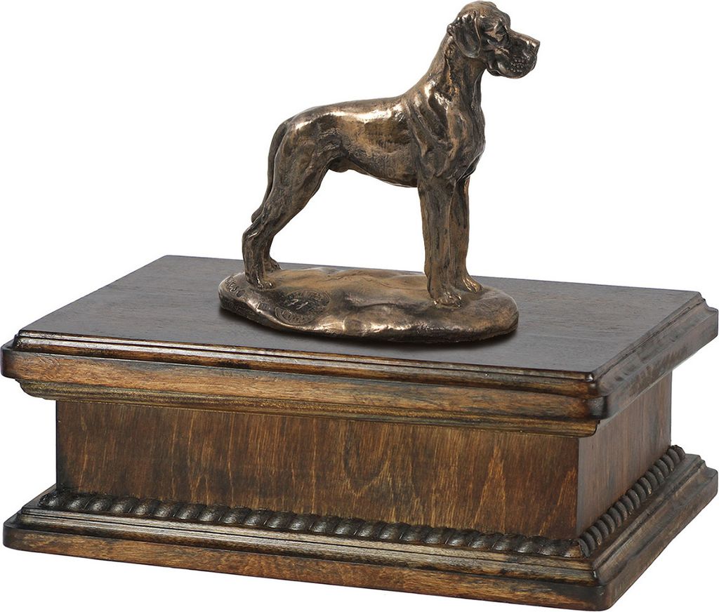 Norfolk Terrier - Hund Ascheurne, klassische Urne mit Statue, elegante Urne mit Hund von der Marke Art-Dog