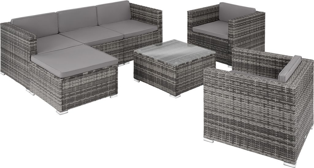 tectake® Rattan Lounge Lignano für 5 bis 6 Personen Produktbild 