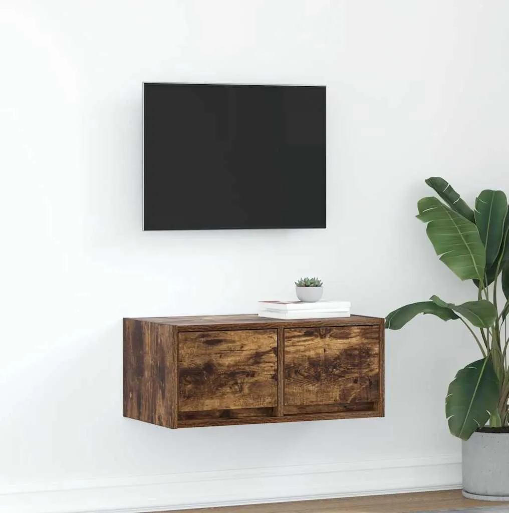 Arredo Living Mobile TV Rovere Fumé 60cm - Atmosfera e Calore