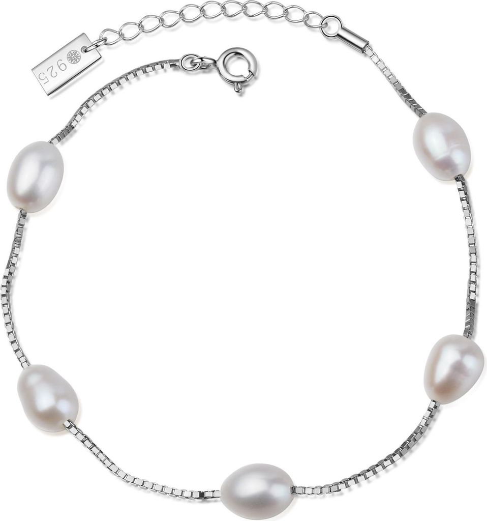 AILORIA Armband Silber/weiße Perle MATSU