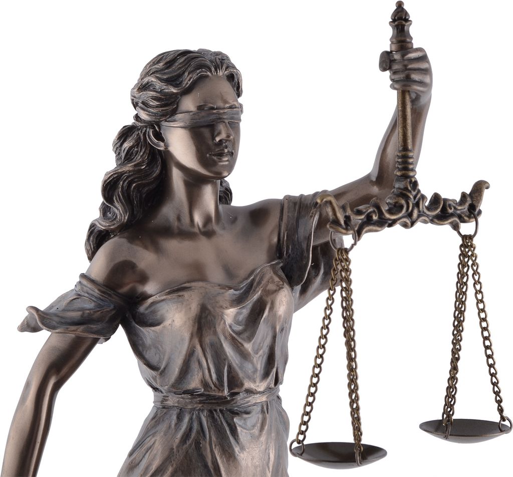 Justitia Figur Bronziert, Skulptur, Römische Götter 21 Cm