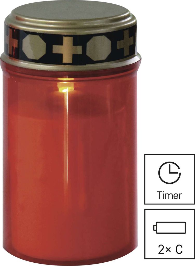 EMOS LED Grabkerze, Grablicht mit Timer, IP44 wasserdicht Produktbild 9