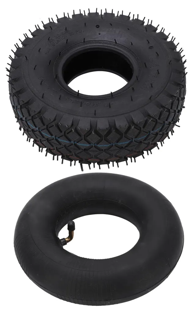 Kit anti-crevaison scooter 4.10/3.50-4 pneu et chambre à air épaisse