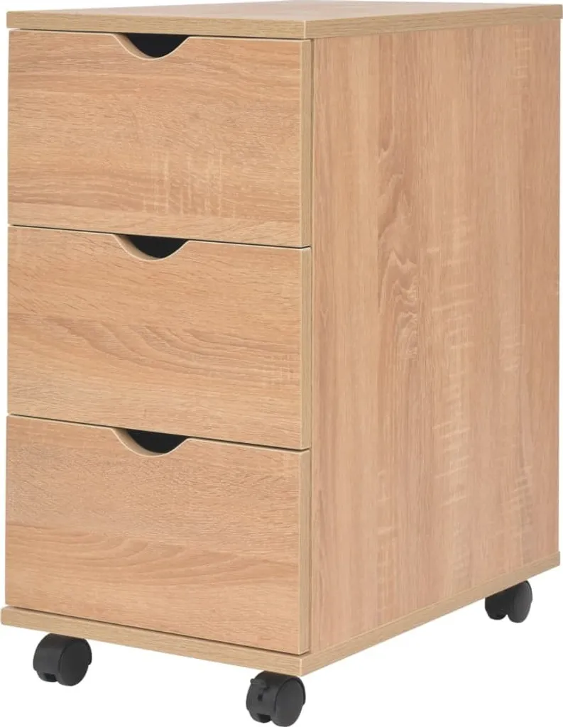 Caisson à tiroirs Chêne brun 33x45x60 cm Élégant - Modèle DE56424